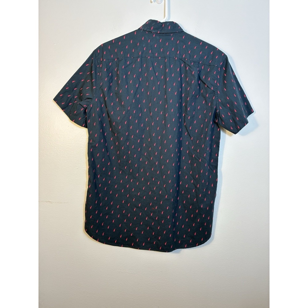 NEW! J Crew Short Sleeve Button Up Shirt Men's M Blue Lightning Bolt Flex - Picture 6 of 9
